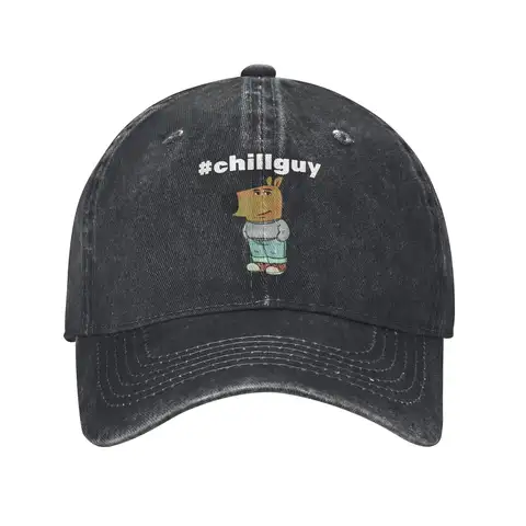 Just a Chill Guy # Chillguy 재미있는 밈 남녀공용 야구 모자, 나의 새로운 캐릭터 고민 모자, 야외 달리기 조절 가능한 썬 캡