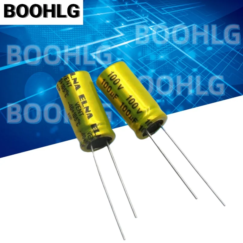 10PCS Vertical NP Non-Polar 100V 100uf Aluminum Electrolytic Capacitor 10X20mm