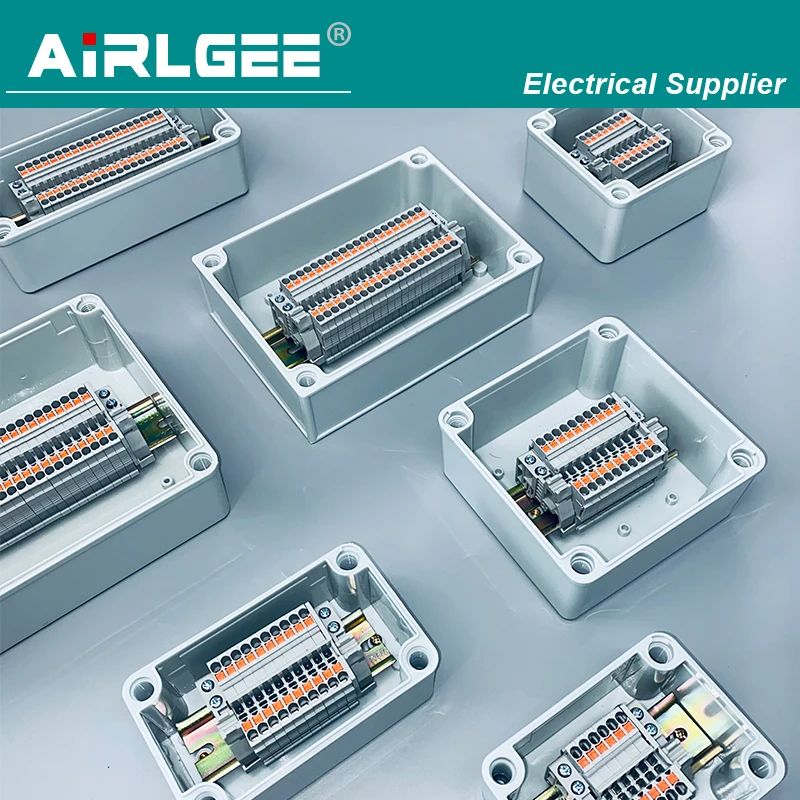Customized Open Hole AG Waterproof Junction Box IP67 Sealed Case Enclosure Outdoor Power Electrical Distribution Terminals Box