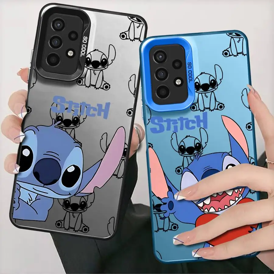 Disney Stitch Angle Lover Phone Case for Realme C53 C31 C55 C33 C21 C21Y C20 C15 10 9i 12 11 8i 8 Back Soft Cover