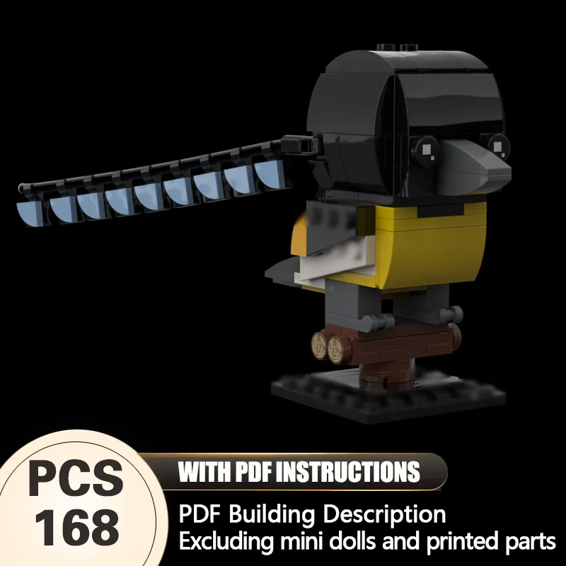 

Creators Animal Series Model MOC Building Bricks Black Male Bird Modular Technology Gifts Holiday Assemble Children Toys Suit
