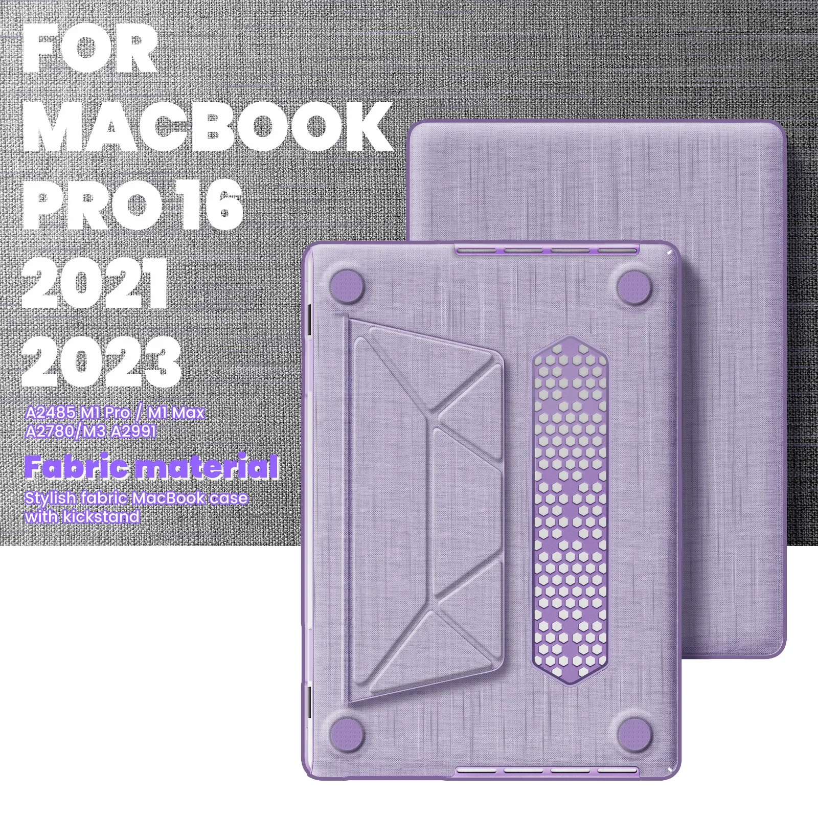 For 2024 Pro 16 A3403 A3186 Case for M4 Pro 14 A3112 A3185 A3401 Cover for Pro 14 16 M1M2 M3 Protective Shell with Bracket