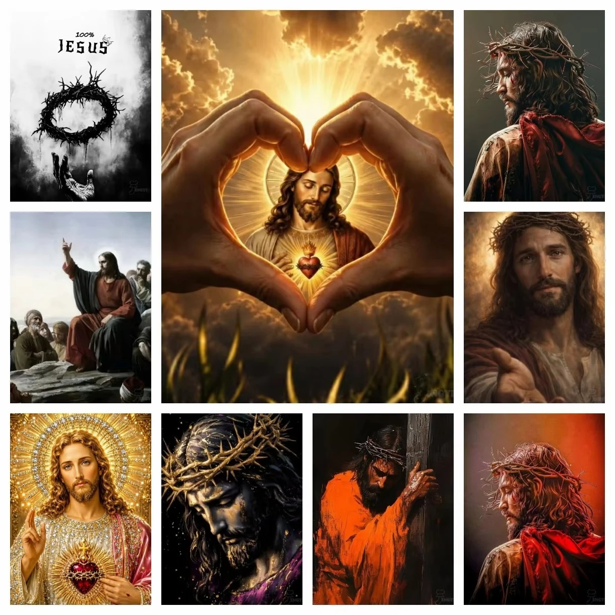 DIY Paint by Numbers Jesus Christ Religious for Adults Beginner Canvas Wall Art Home Decor Gift