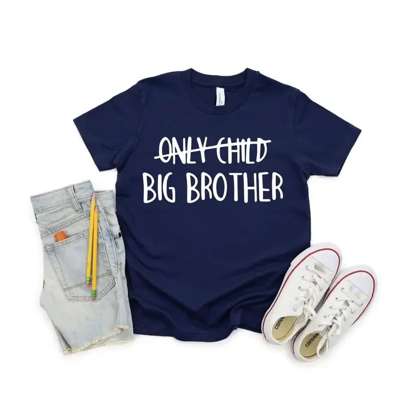 Only Child Big Brother T Shirt Promoted To Boys Pregnancy Announcement Reveal New Bro