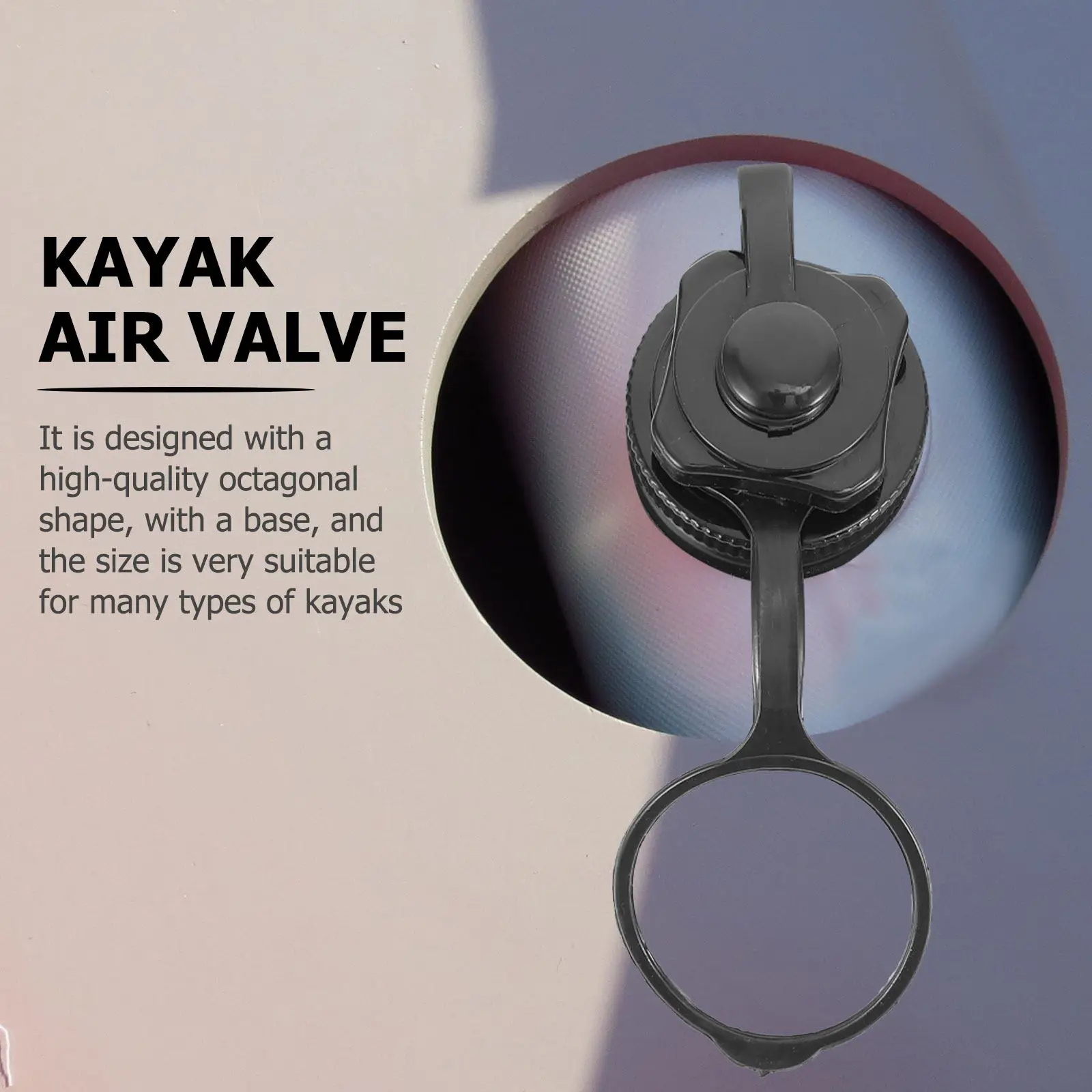 1Pcs Spiral Octagonal Inflation Air Valve for Kayaks Rubber Boats High-Density PVC Material Leak-Proof Base Design Air Pump