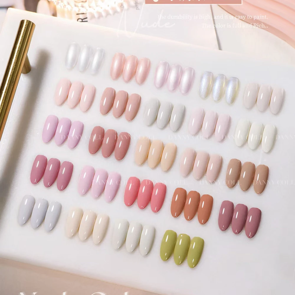 24pcs/lot Spring Summer Ice Cream Gel Nail Polish Set Soak Off Macaron Color UV LED Varnishes Nail Art Candy Gel Polish 15ML