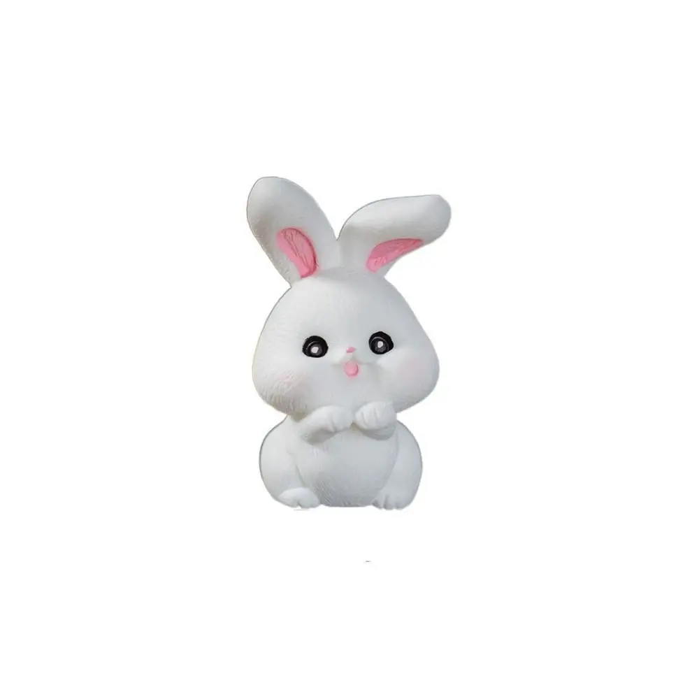 

Cute Micro Landscape Rabbit Figurines Cartoon Handmade Bunny Ornaments Mini Resin Moon Cake Model Mid Autumn Festival