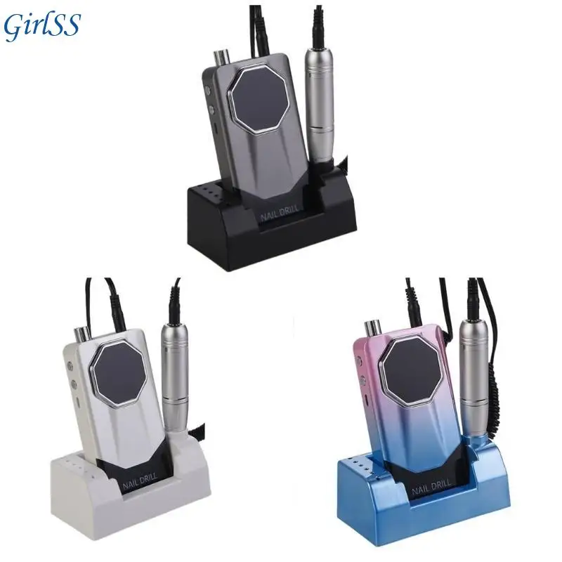 

Rechargeable Electric File Machine Low Noise Manicure With Multiple Bits T4MB