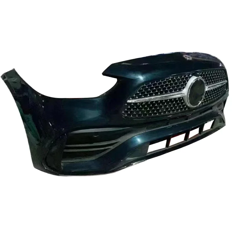 Front Bumper Diffuser FOR Mercedes Benz C-class W206 Front Diffuser Body Kit Original Black  Front Lip Of Bumper