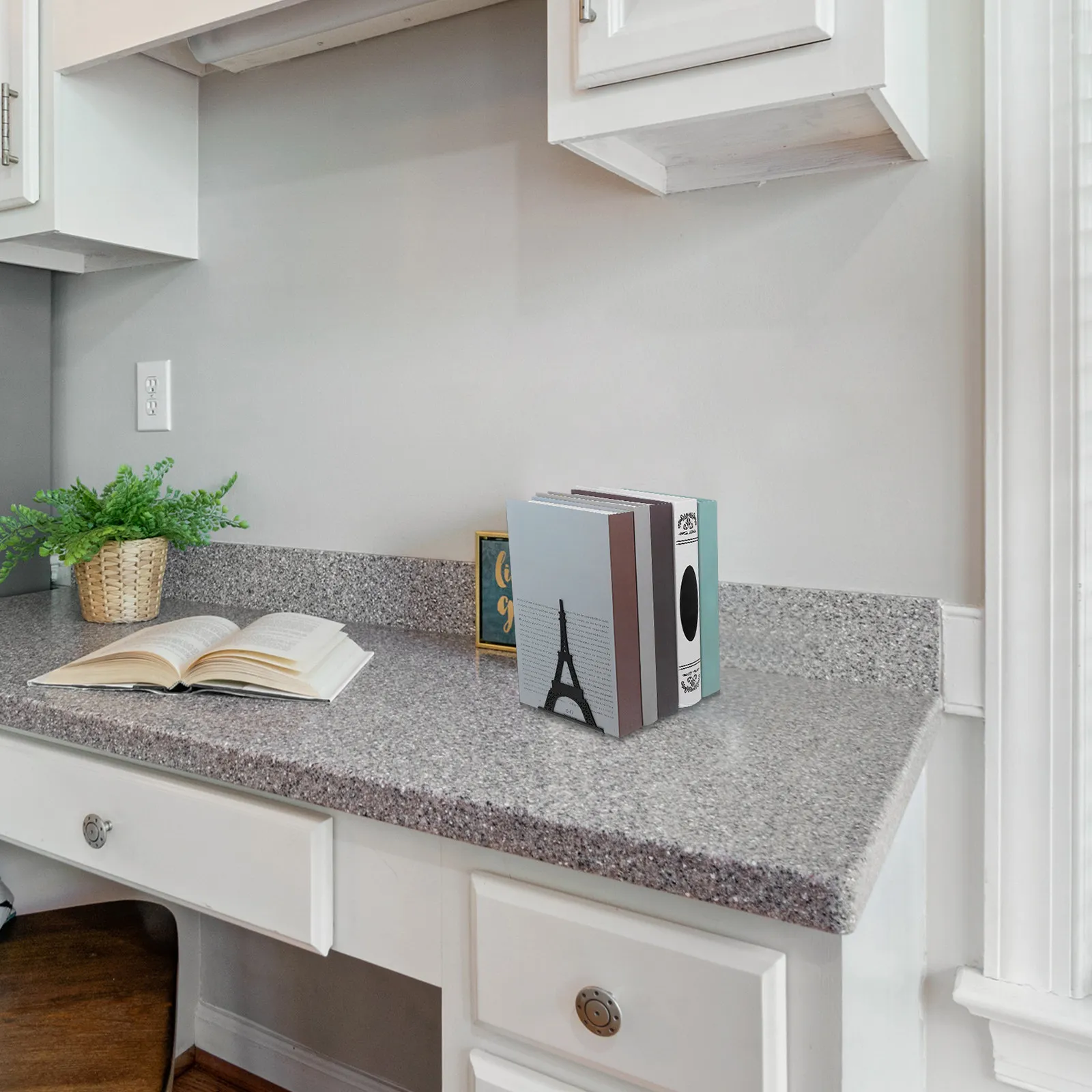 

2 шт. железных подставок для книг, устойчивые многофункциональные декоративные органайзеры, удобные для дома и офиса, металлические держатели для книг