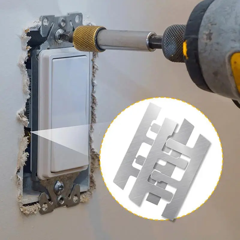 Support Straps For Electrical Box 10X Mount Control Box Wall Support Straps Plaster Ears Included Electricians Maintenance Tools