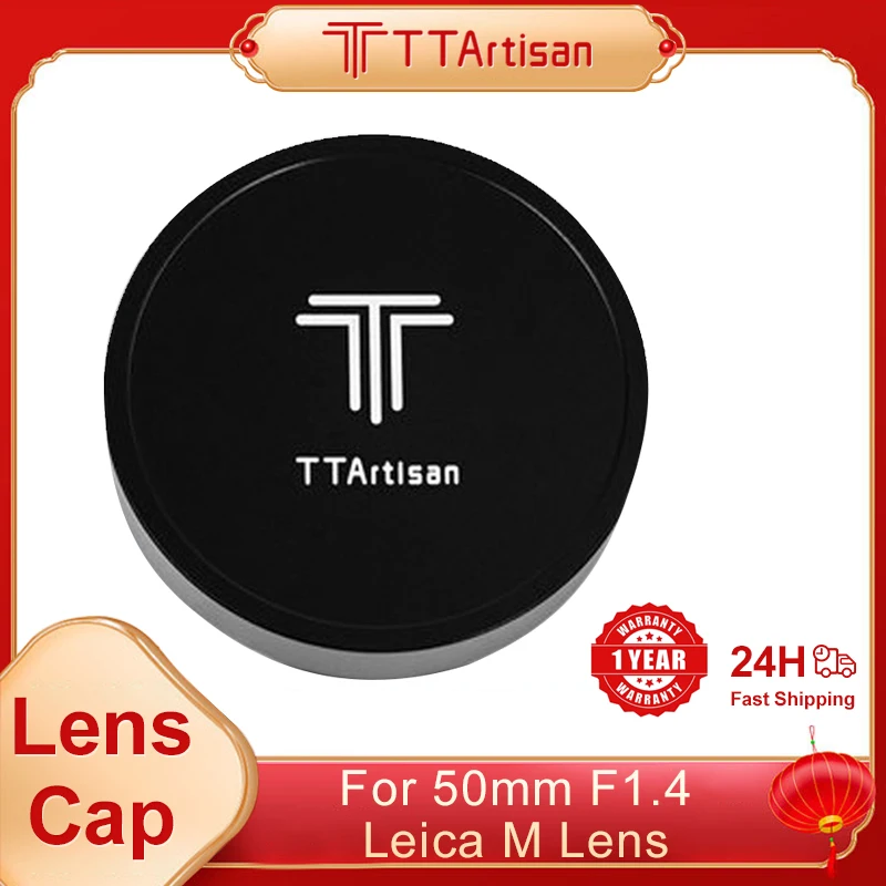Ttartisan Metalen Lensdop Ontworpen Voor M 50Mm F1.4 Lens Originele Lensdop Voorkap Zwart