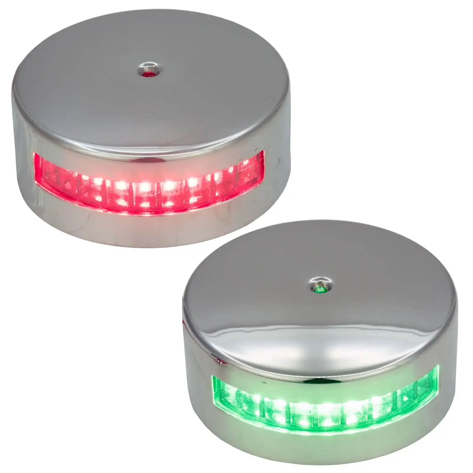 LED Boat Navigation Light Marine Lamp Horizontal Mount Red Green Stainless 12V