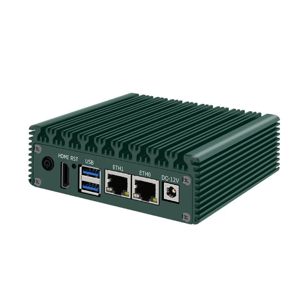 Nowy X86 P2 bez wentylatora Mini PC J4125 N4000 czterordzeniowy 2x i226-V 2.5G Nics przemysłowy miękki Router zapora komputer PC NVMe 2xUSB3.0