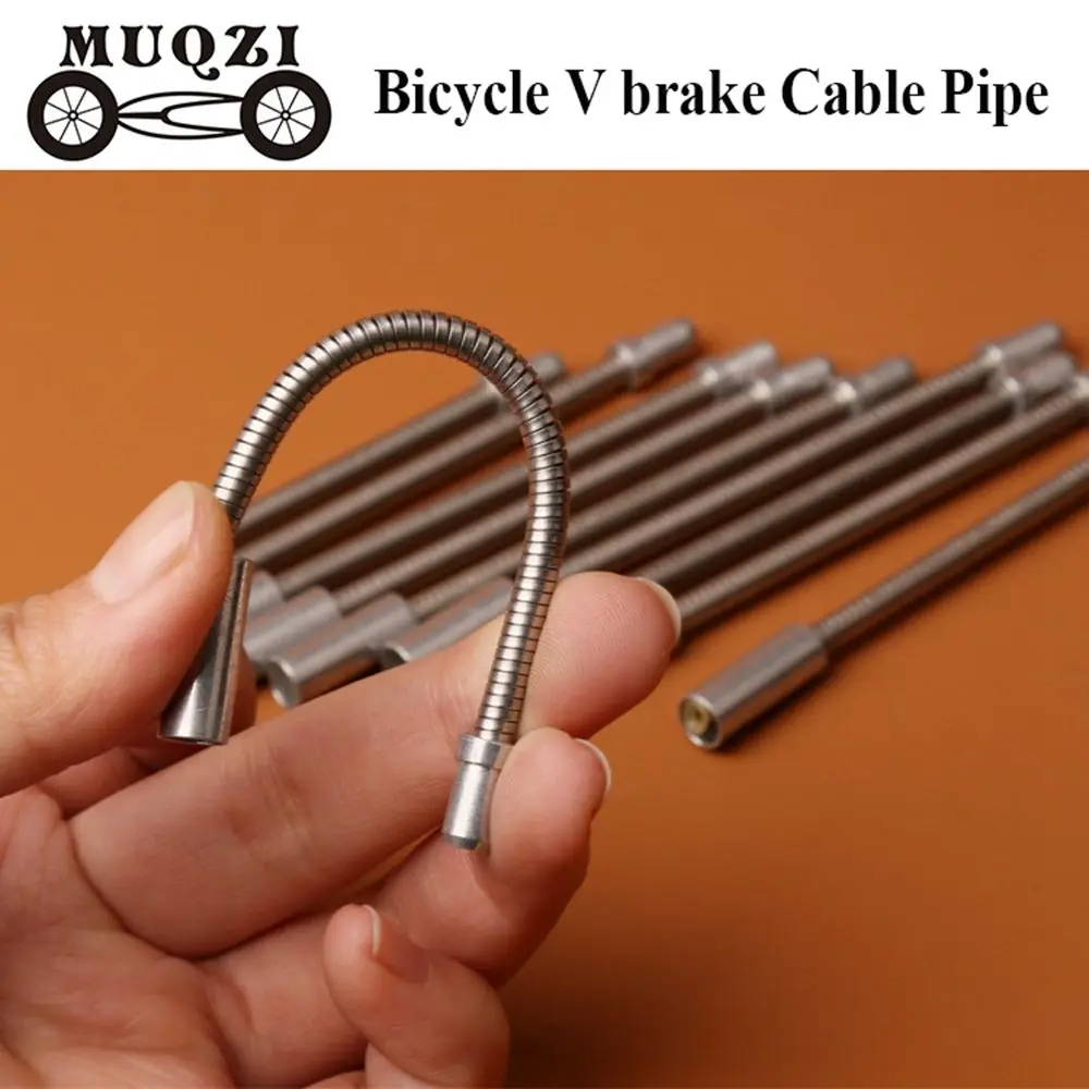 1/2/3/4pcs Mountain Bike Fittings Replacement Stainless Steel V Brake Elbow Bicycle Parts Brake Cable Pipe Cable Pipe