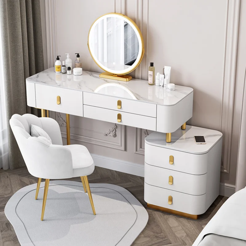 

Mirror Luxury Dresser Sets Wooden Storage Salon Girls Vanity Sets Dressers Bedroom Drawer Tocador Maquillaje Furniture Home