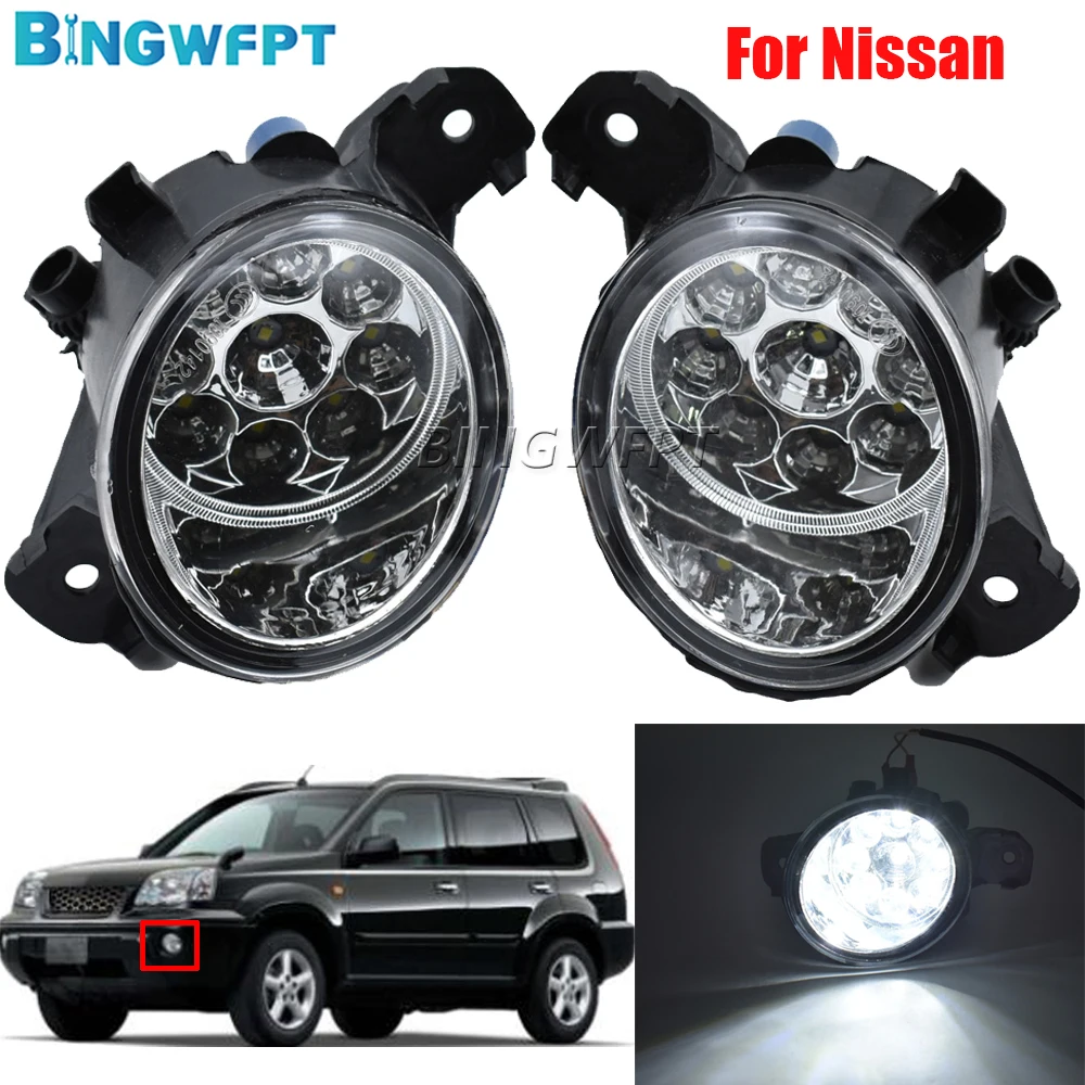 High Quality For Nissan Micra March 4/IV (K13) Hatchback 2010-2018 Daytime Running Light 12V LED Bulb Fog Light Fog Lamp