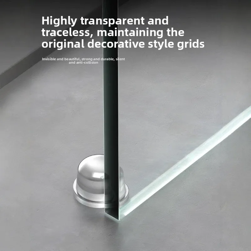 

Transparent Silicone Door Stopper Anti Collision No Drill Home Door Handle Silent Bumper Stopper Protector