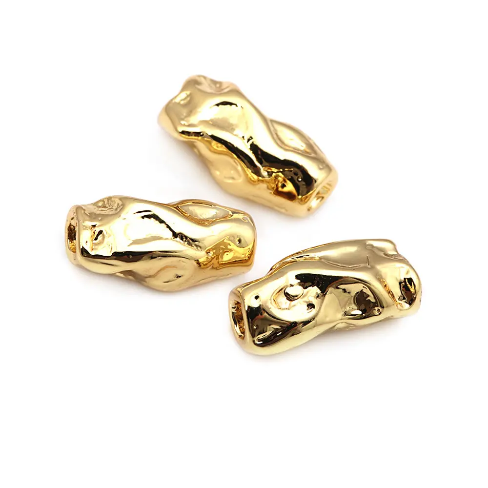 18K Gold Farbe Messing Unregelmäßige Rohr Halsketten Armbänder Spacer Perlen Hohe Qualität Diy Schmuck Machen Zubehör für Frauen – Detail 10
