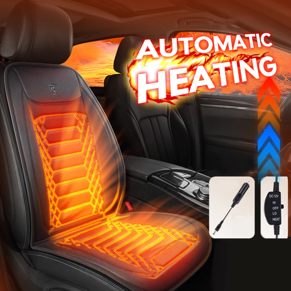 12V Heated Car Seat Cover Heating Pad Fast Car Seat Heater Flannel Heated Cars Seat Protector Seat Heating Cover Car Accessories