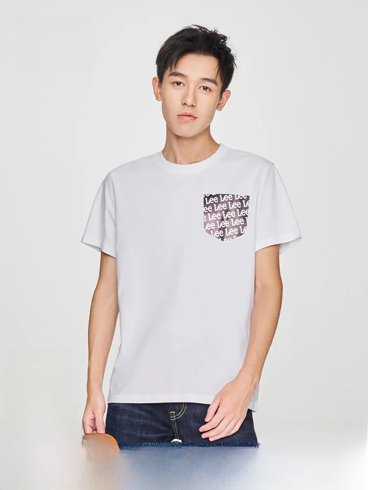 

Spring Summer Stand round Ne Logo Print Men's ort Sve T-irt Casual Trendy Cotton 00% Youth Active Brand