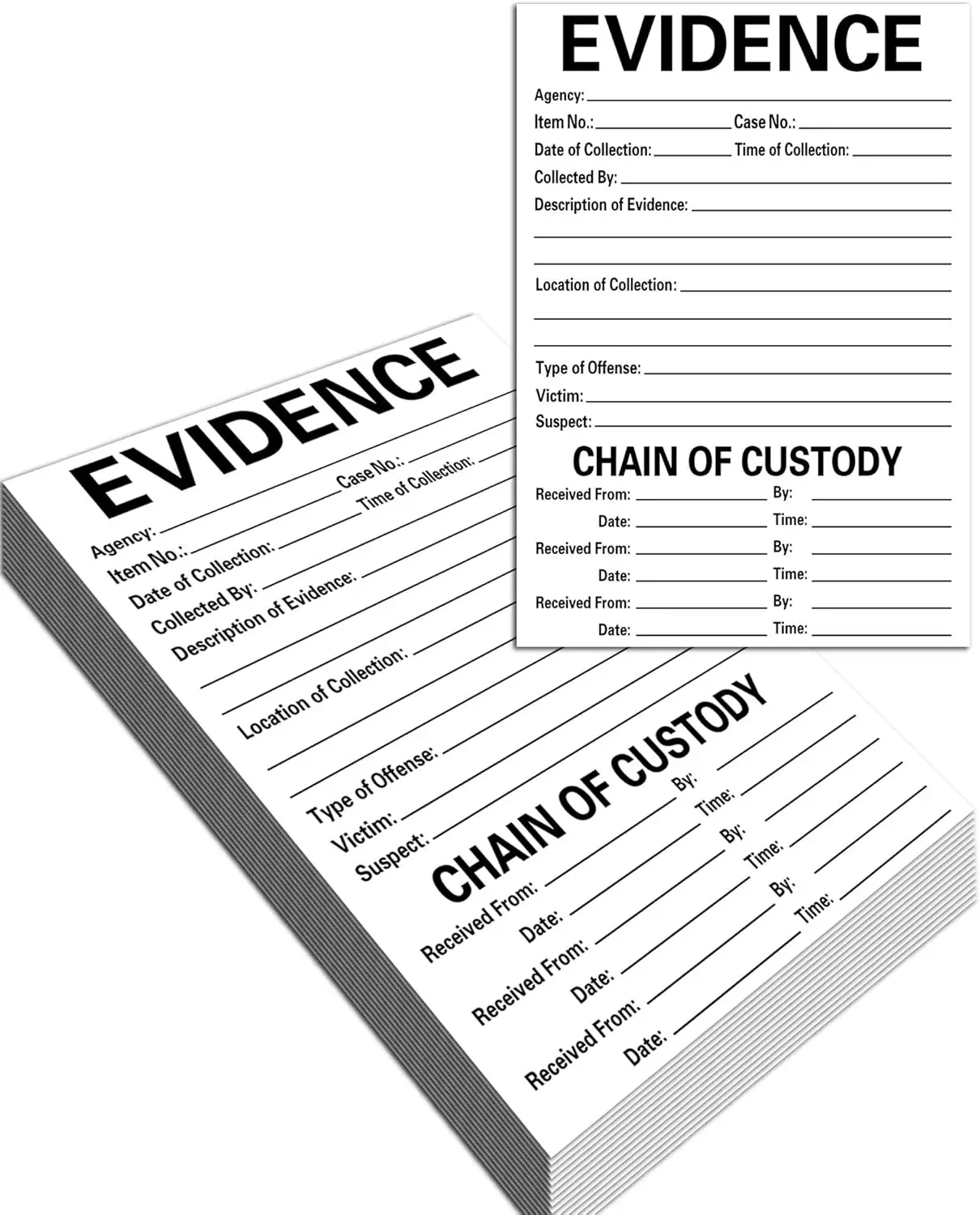 50 Pcs Stick-On Adhesive Evidence Labels Crime Detective Scene Party Favors Identification Stickers for Marking Evidence