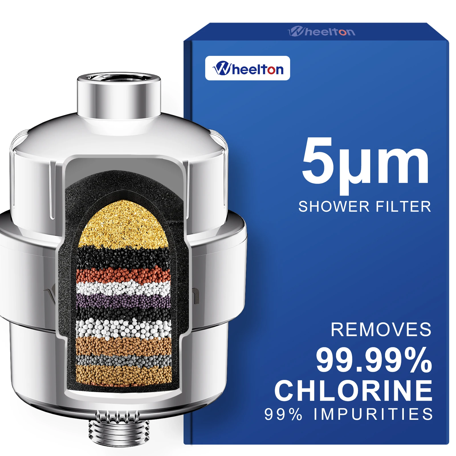 

Shower Water Purify Filter 16 Stages bath Filtration Activated Carbon Reduce Chlorine And Fluoride Vitamin C Shower Water