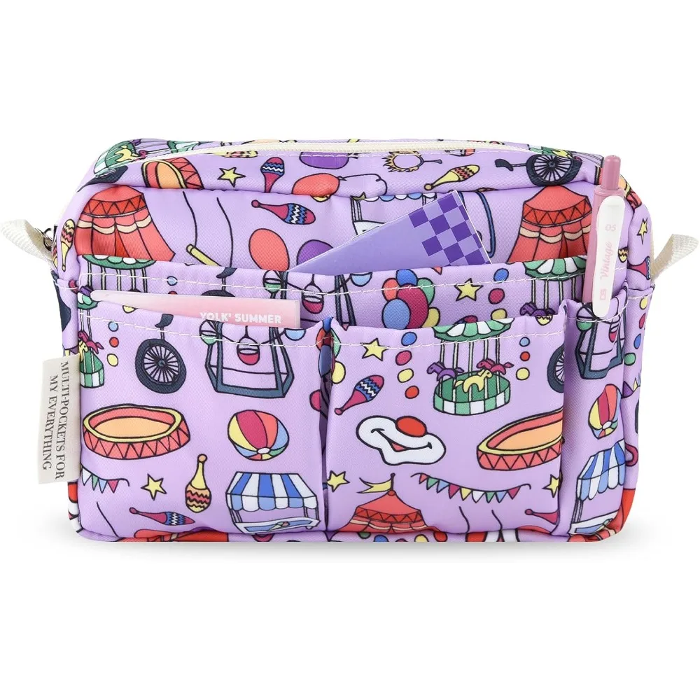 qianshan Multi-functional Portfolio Organizer, Waterproof Travel Pouch Zippered Case,Journal Supplies Storage Case for Notebooks