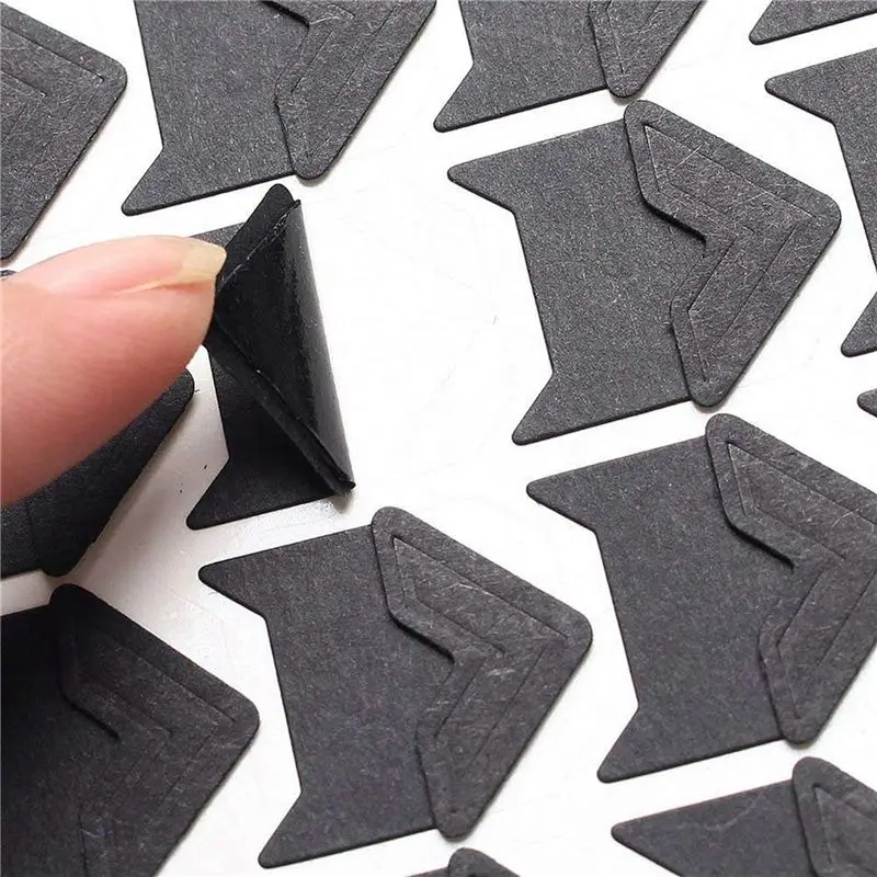 Ingenious-20 Sheets Photo Corners Self Adhesive Stickers, Photo Mounting Paper Corner Stickers For DIY Scrapbook Albums