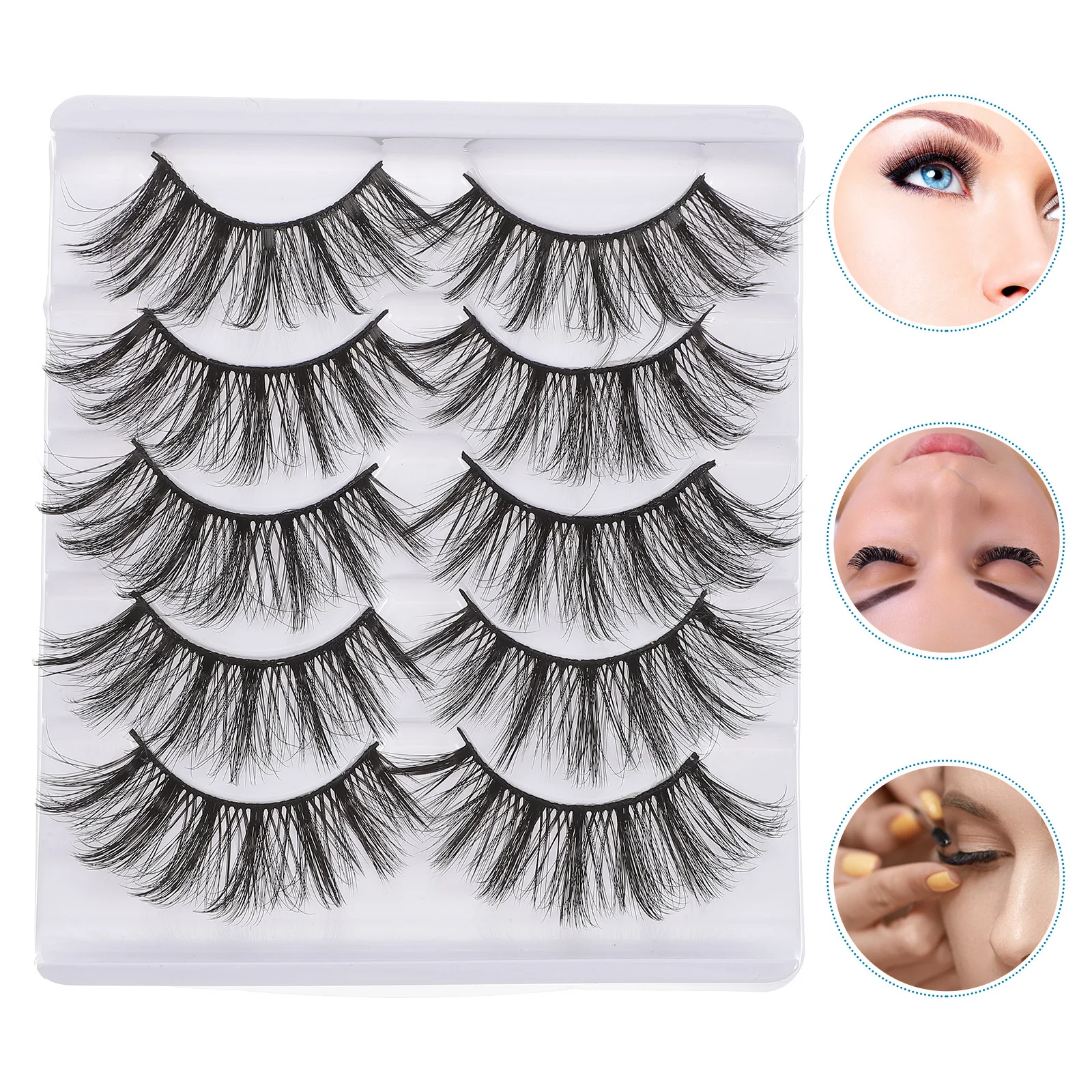

1 Box False Eyelash Extensions Natural Looking Thick Fake Lashes Easy Apply Remove Long Wearing for Beginners Women Daily Wear