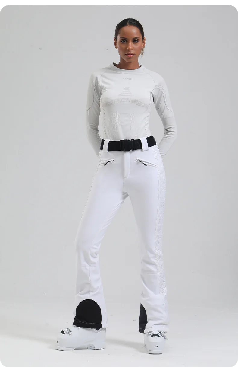 Gsou Snow Damen-Skihose, Snowboardhose, winddicht, wasserdicht, Winter-Skihose, -30 Grad, bequemes, geteiltes Design – Detail 12