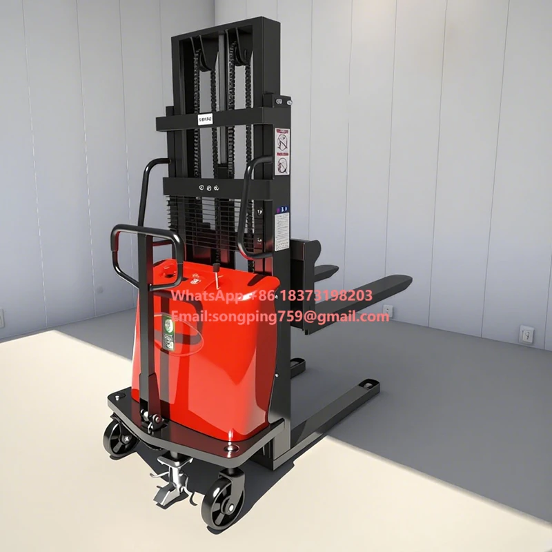 

Полуэлектрический штабелер на 2 тонны, ручной, для склада, вилочный погрузчик, в продаже