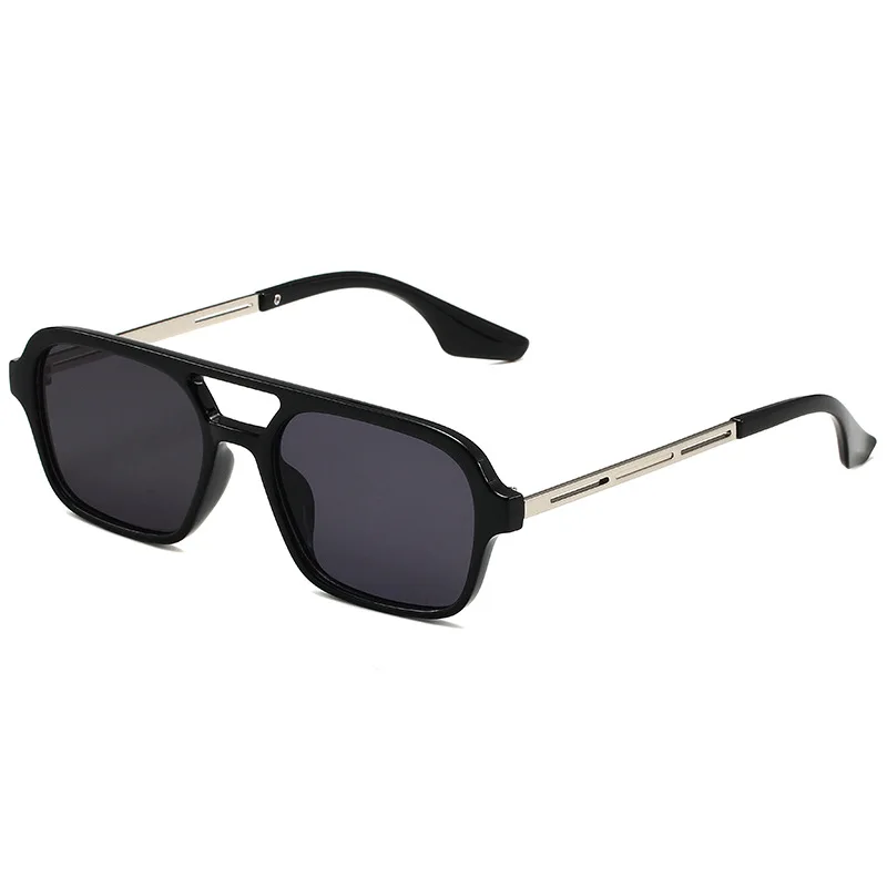 Hot Selling New Korean Male Pilot Glasses Retro twin-beam Small Square Frame Sunglasses Female T106