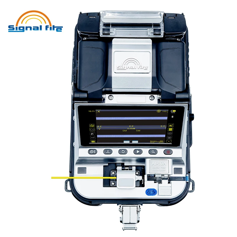 Imagem -03 - Signal Fire-optical Fiber Fusion Splicer Ai10 Cutelo Elétrico Máquina de Emenda Motores Alinhamento Automático do Núcleo Ai-10a