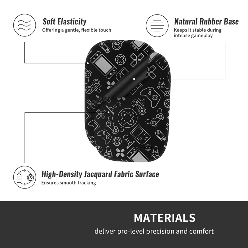 FFYY-2PCS Gaming Controller Mouse Pad Kit Ergonomic Portable Mice Handle Stand Holder For Nintendo Switch 2 Game Controller