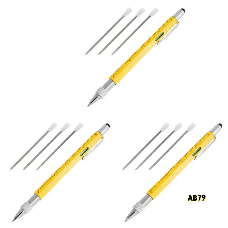 3X 6 In 1 マルチツールペン、男性用のクールなガジェット、お父さんへのギフト、男性用ストッキング詰め物、男性用のユニークなクリスマスギフト