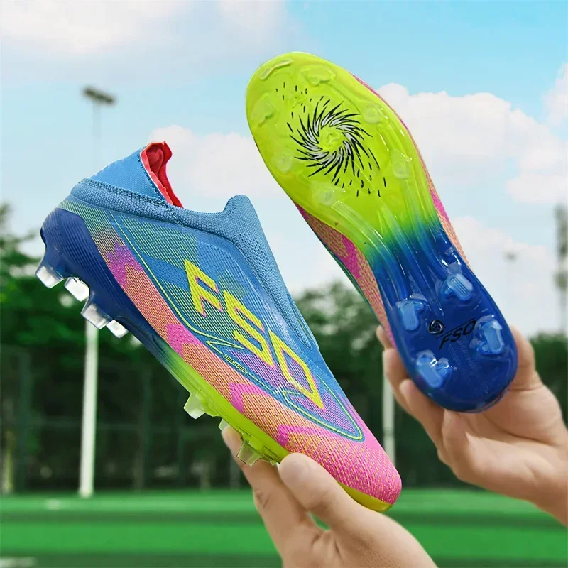 Neue Herren-Fußballschuhe Hochwertige Fußballschuhe Sneakers Rutschfeste Stollenschuhe für Rasen High-Top Futsal Indoor Bestseller Outdoor – Detail 14