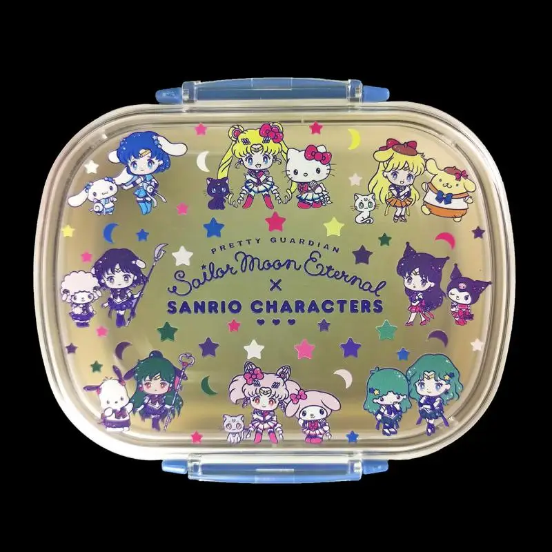 2024 Kawaii Cute Sanrio Hellokitty My Melody Kuromi Cinnamoroll Sailor Moon Lunch-Box Fruit Box Heatable Anime Gifts For Girls