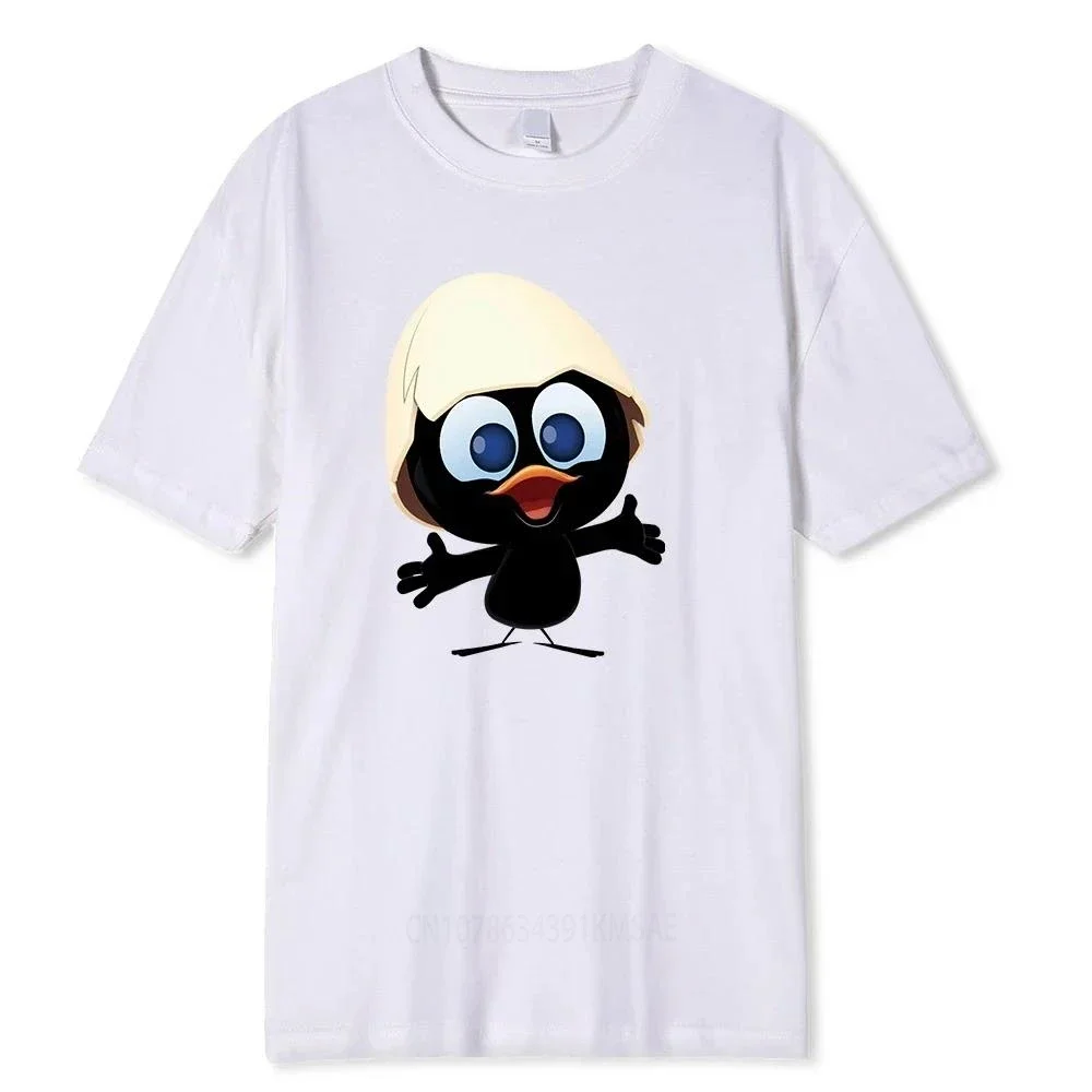 Cute and Fun Cartoon Printed T-shirts for Men and Women, with Multiple Color Choices and Bright Colors Spray Painted for Couples