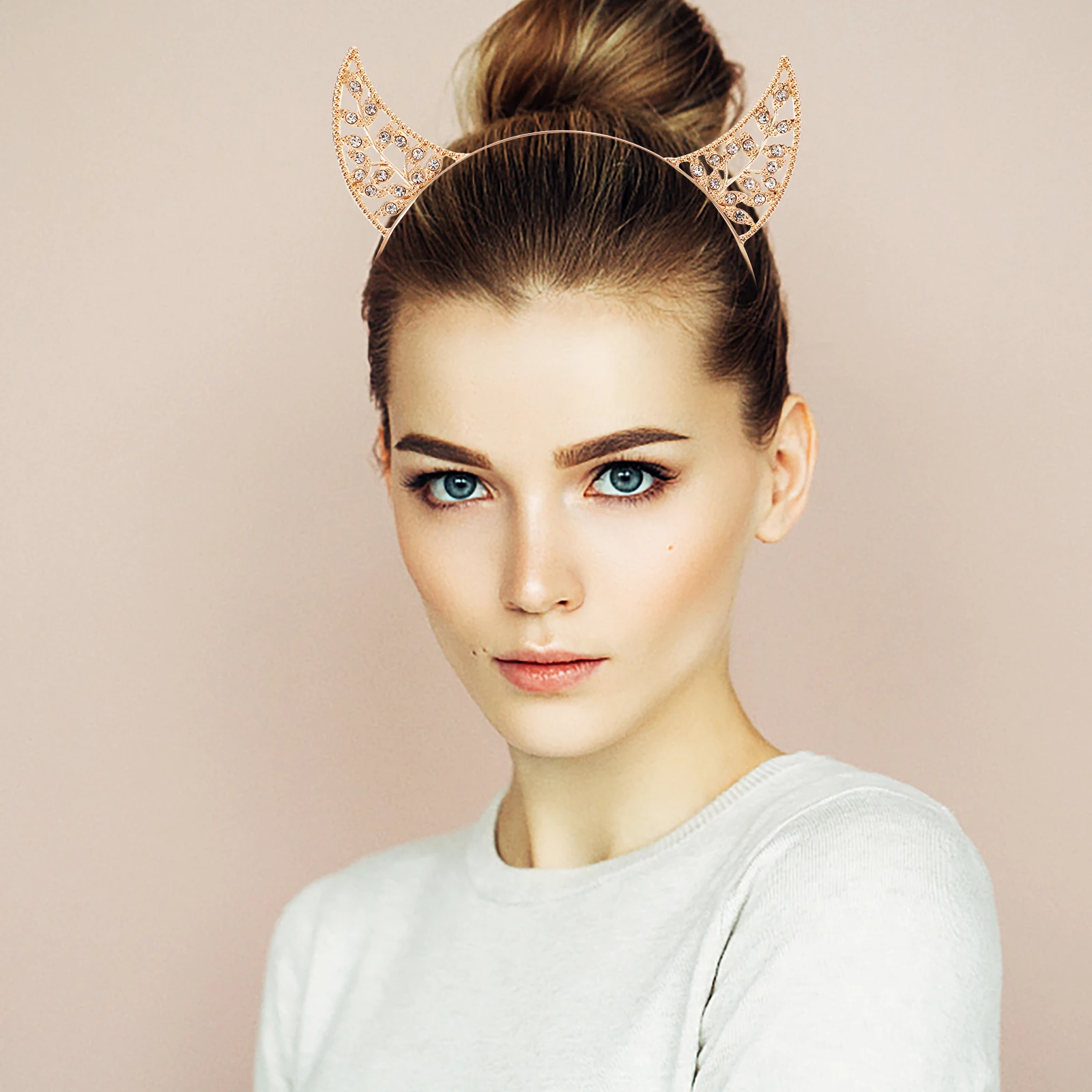 

Adorable Animal Horn Headband Cow Ox Hair Decoration Party Costume Headdress Cosplay Headwear Lightweight Sparkling Festival