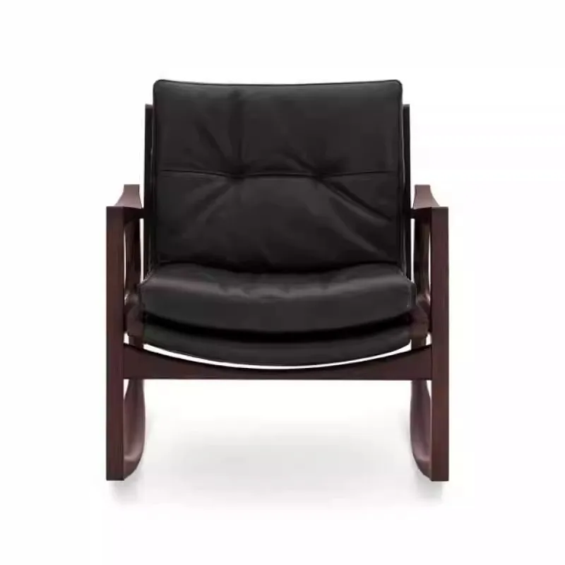 Balcony Rocking Chair Home Solid Wood Designer Living Room Sofa Rocking Chair