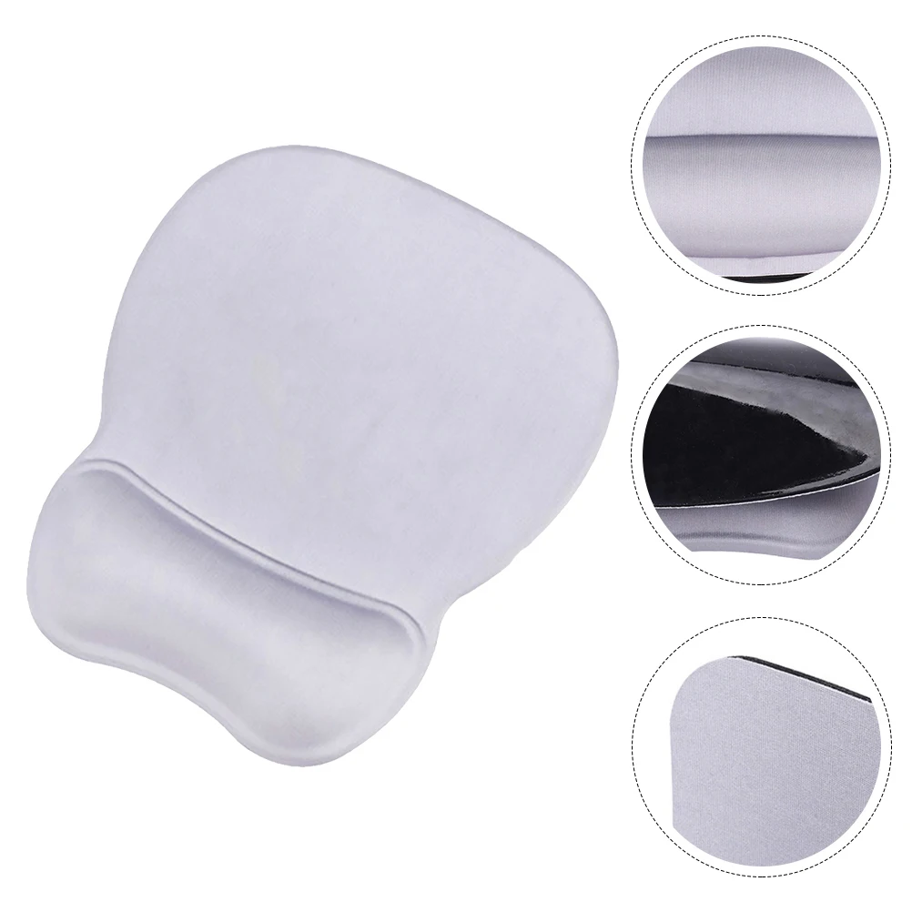 Large Wrist Mouse Pad Cushion Three-dimensional Rest Mat Light Grey Comfortable