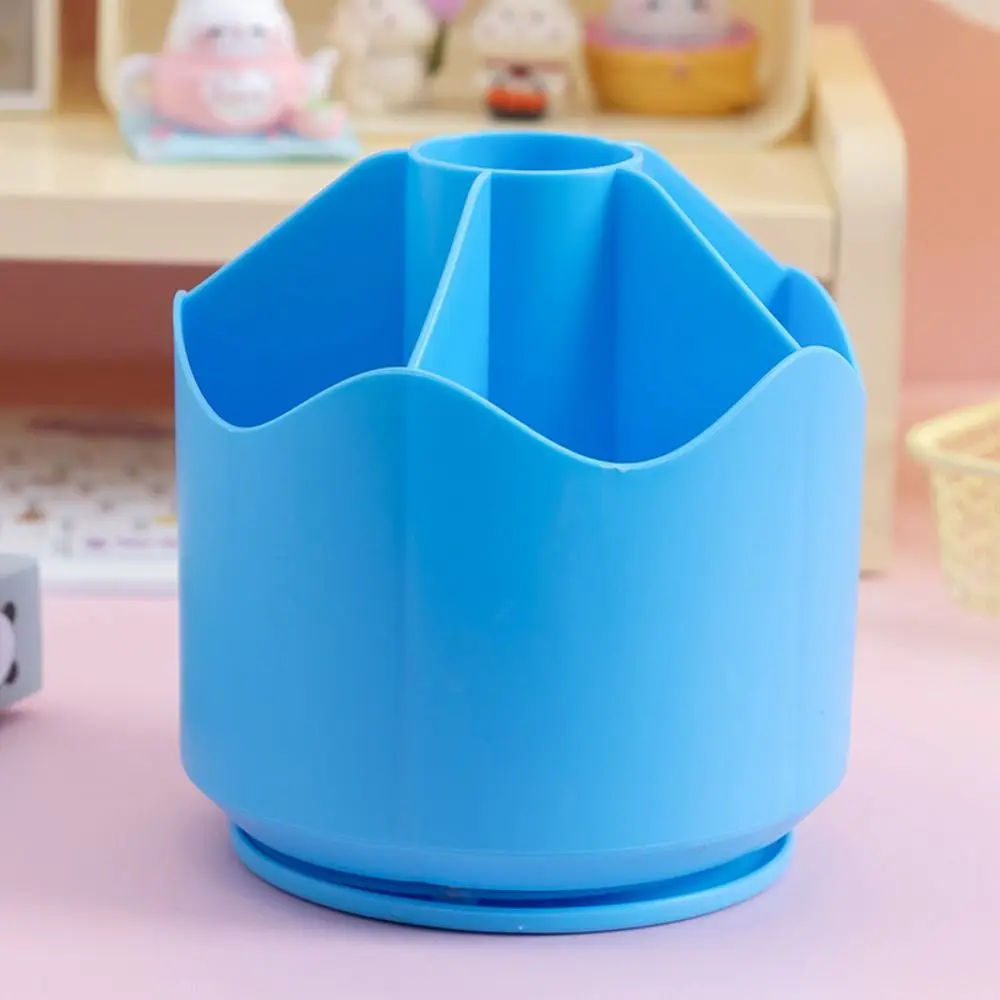 Durable 360° Rotating Pen Holder Multi-functional Solid Color Pen Stand Multifunctional Anti-deformed Storage Holder Student