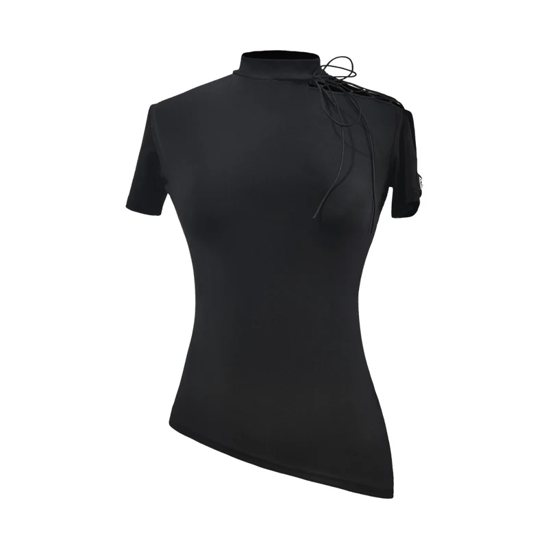 HC Latin Dance Tops For Women Short Sleeved Practice Clothes Samba Tango Latin Practice Clothes Ballroom Latin Costumes DQS4716