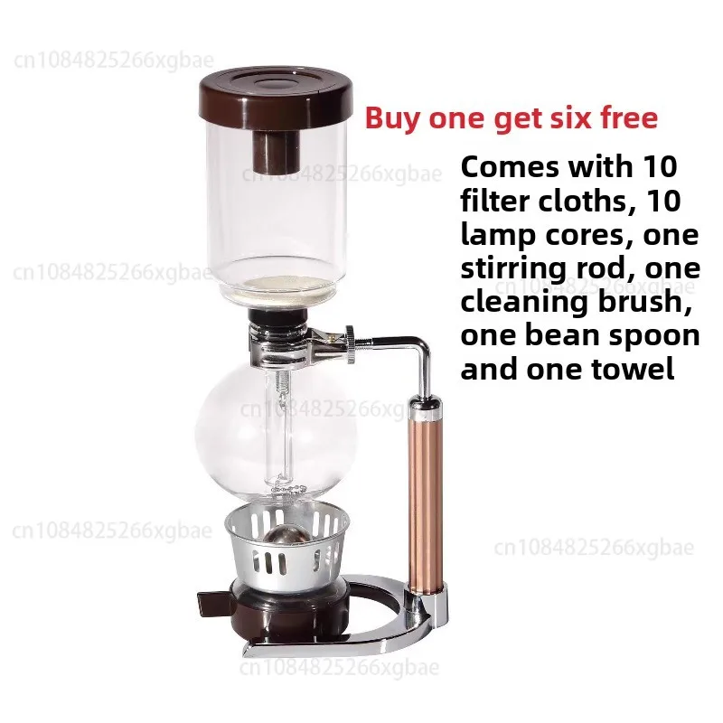 طقم إبريق قهوة سيفون زجاجي للمنزل طقم سيفون صب ماكينة صنع القهوة #3