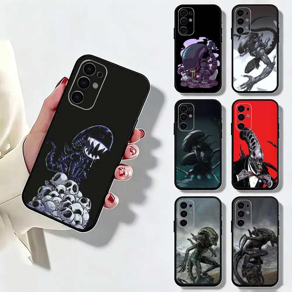 Movie A-Alien X-Xenomorph Phone Case Black Silicone Soft For Samsung S25,S24,S21,S22,S23,S30,Ultra,S20,Plus,Fe,Lite