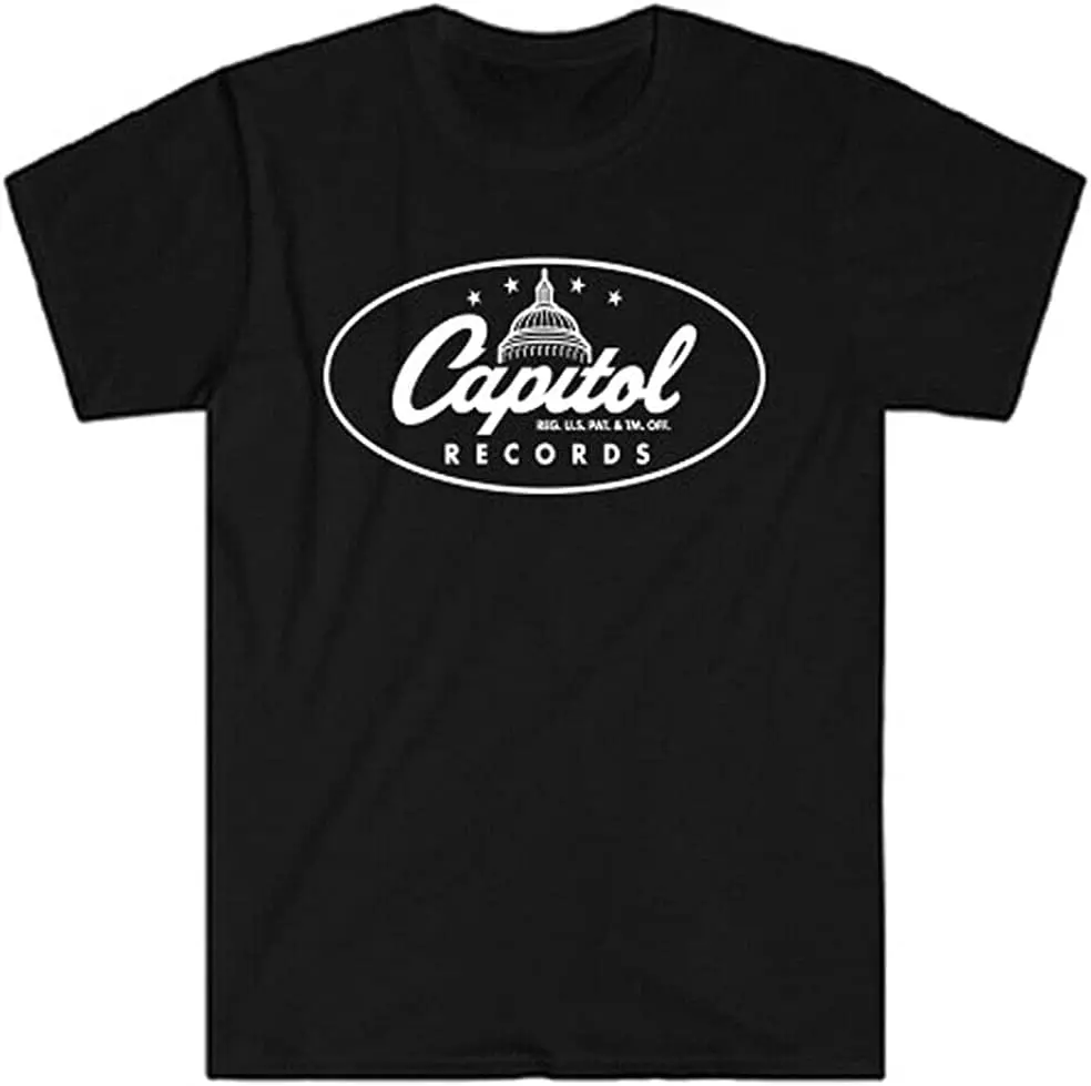 

Мужская футболка с логотипом компании Capitol Records, черная, один размер