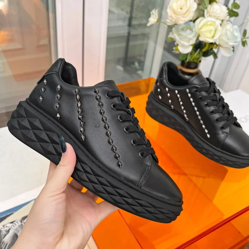 

Women's Shoes 2014 New Cowhide Thick Sole Casual Sports Shoes All Made of Genuine Leather with Elevated Inner Height Sneakers