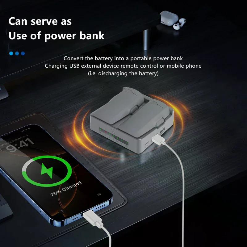 

Портативное зарядное устройство-кейс для аккумуляторов Neo2 с двусторонней зарядкой, внешний аккумулятор для дронов