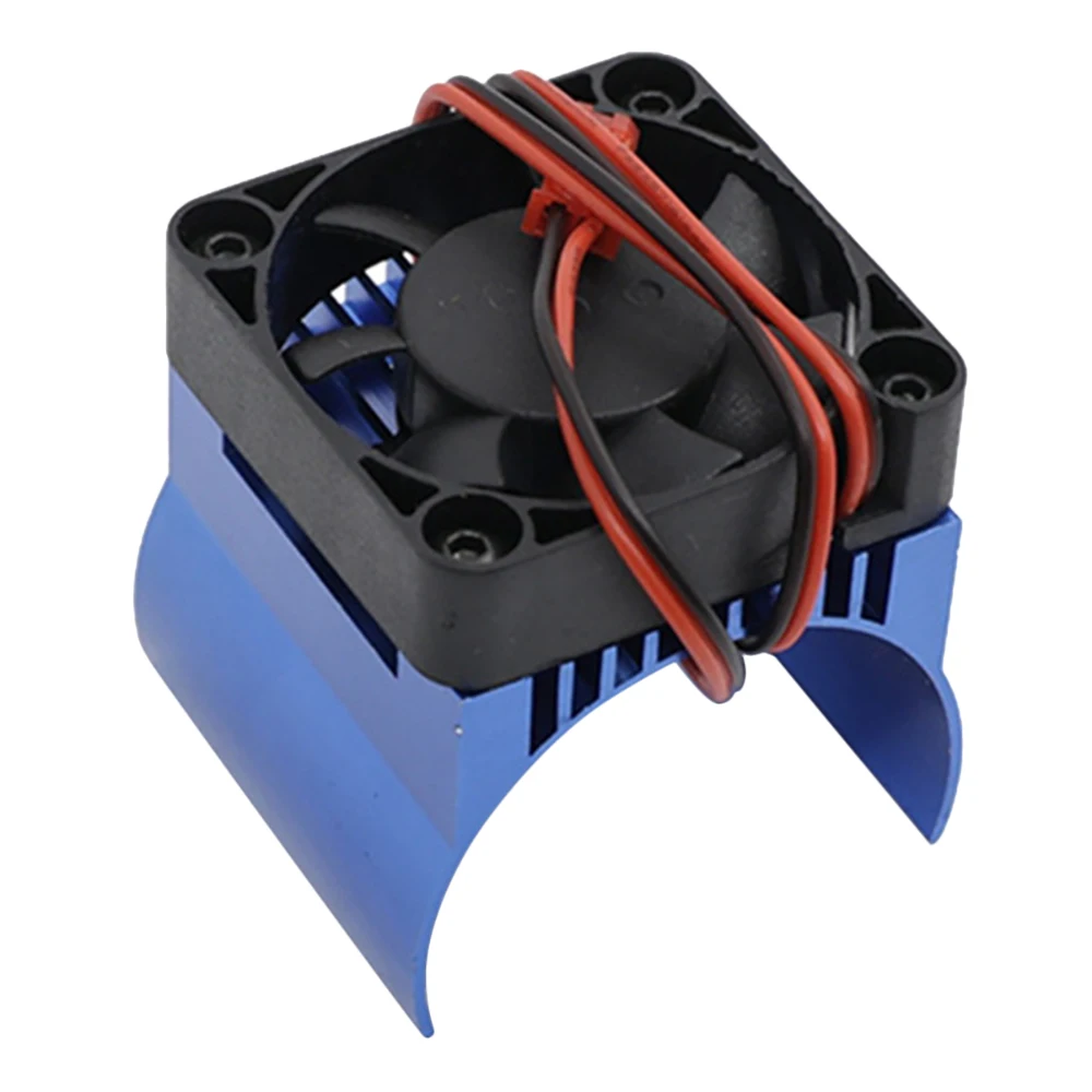 42mm Motor Cooling Fan Heat Sink for Traxxas 1/10 E-Maxx E-Revo Summit Arrma 1/8 Kraton Talion Typhon RC Car,Blue